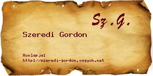 Szeredi Gordon névjegykártya